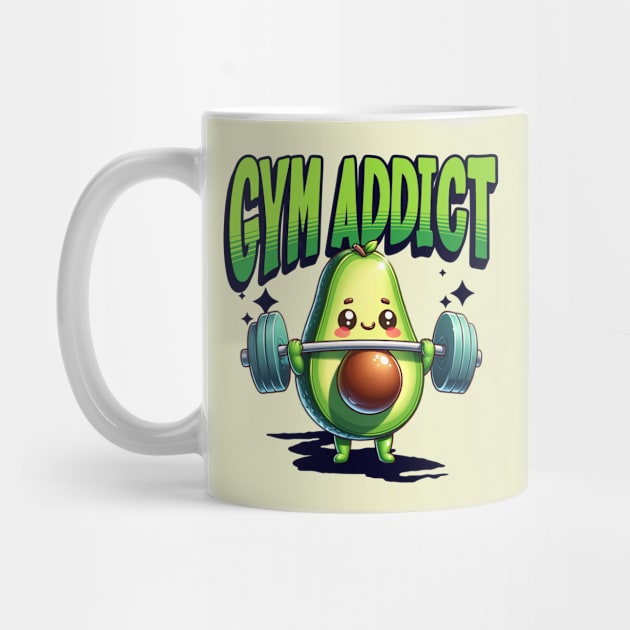 Avocado Mascot - Gym Addict by Blended Designs